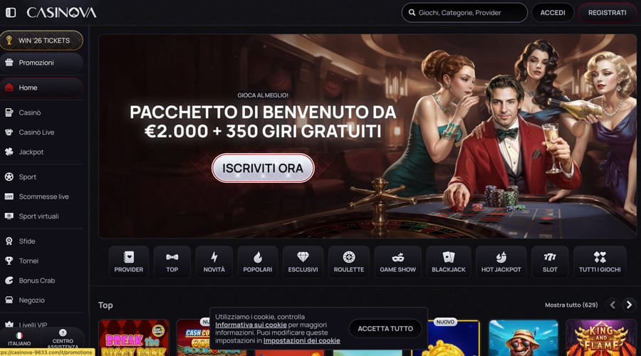 IT bonus kasina Casinova