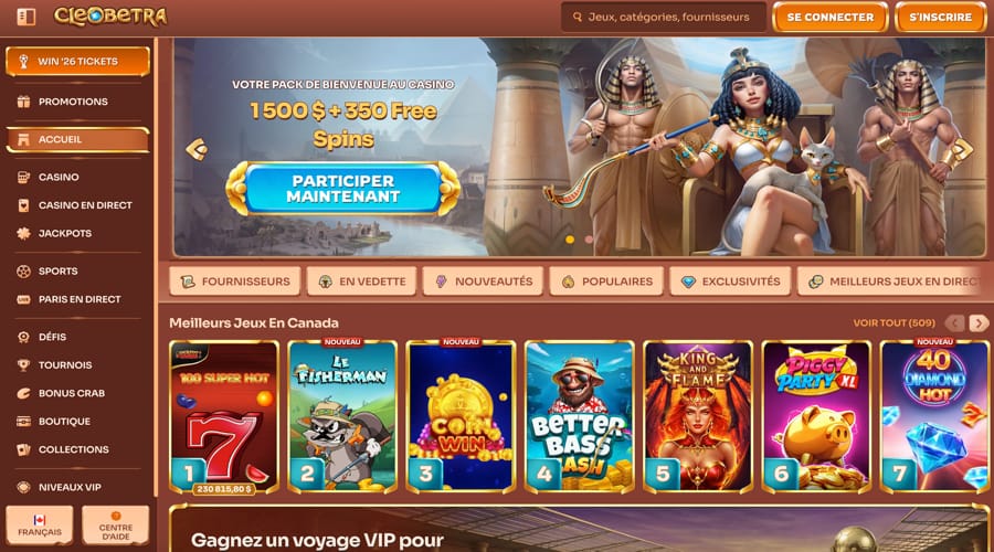 Cleobetra Casino Canada bonus