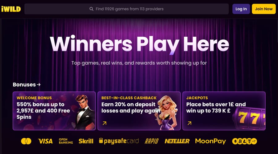 iWild Casino UK Bonus
