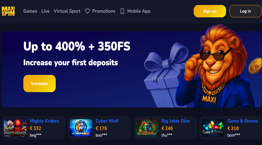 Uvítací bonus MaxiSpin