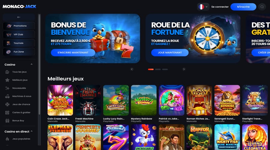 Monaco Jack Casino Belgium bonus