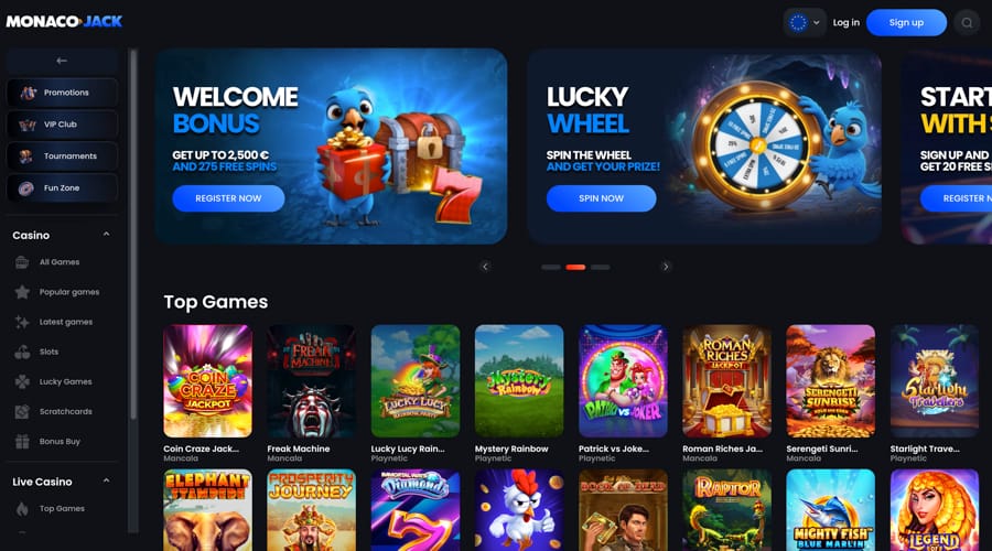 Monaco Jack Casino UK Bonus