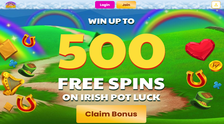 Rainbow Spins Casino Free Spins Promo