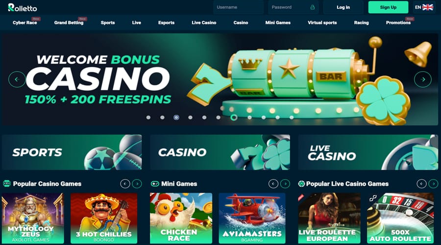 Rolletto Casino UK Bonus