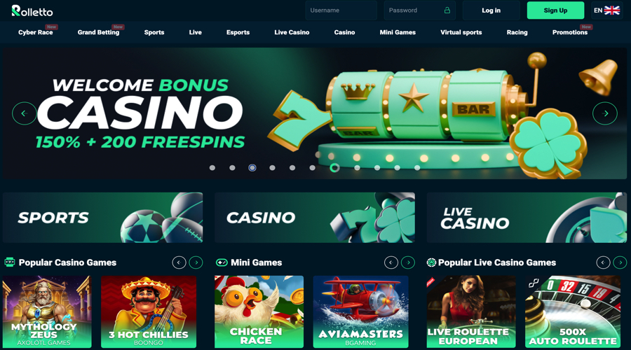 Rolletto UK Deposit Bonus