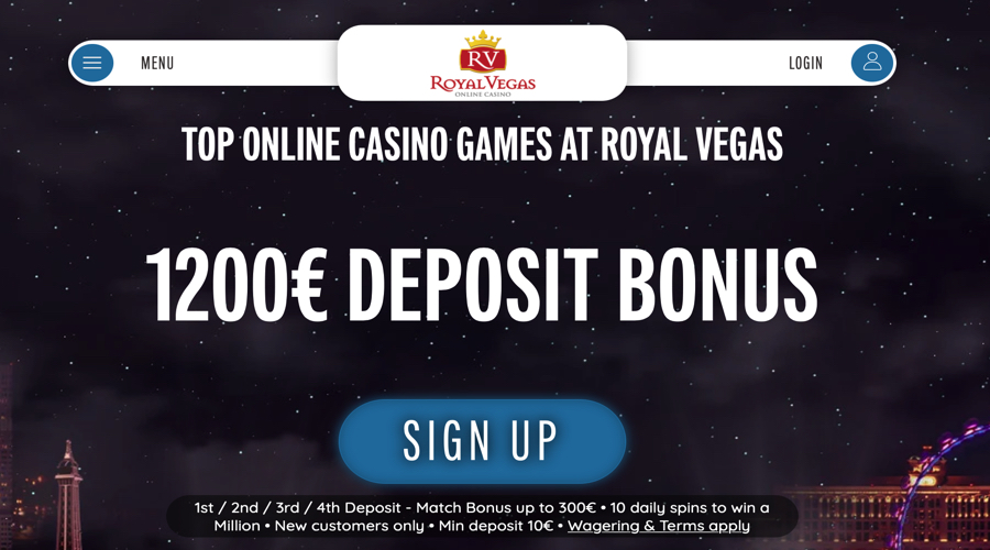 Royal Vegas Deposit Bonus Code