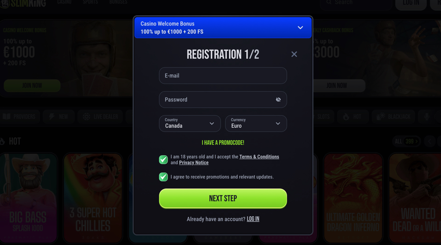 Slimking registration