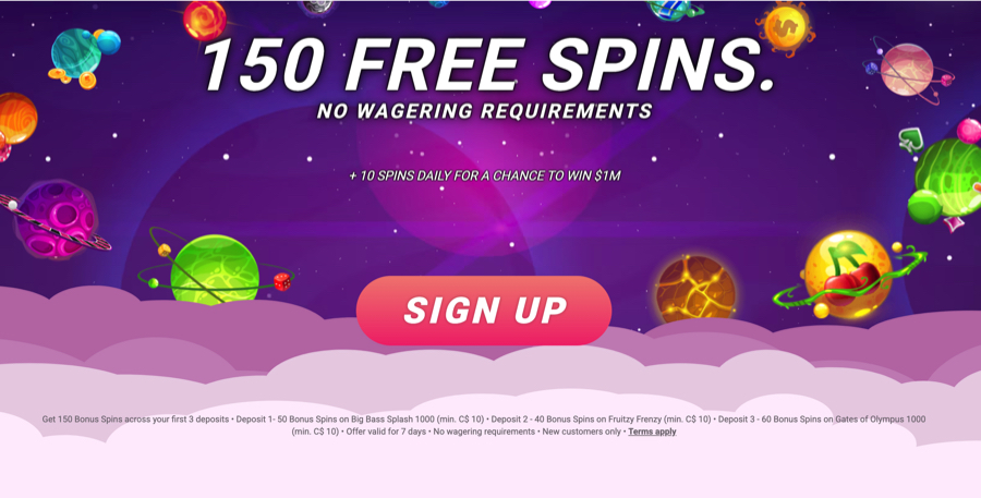Spin Galaxy casino welcome offer