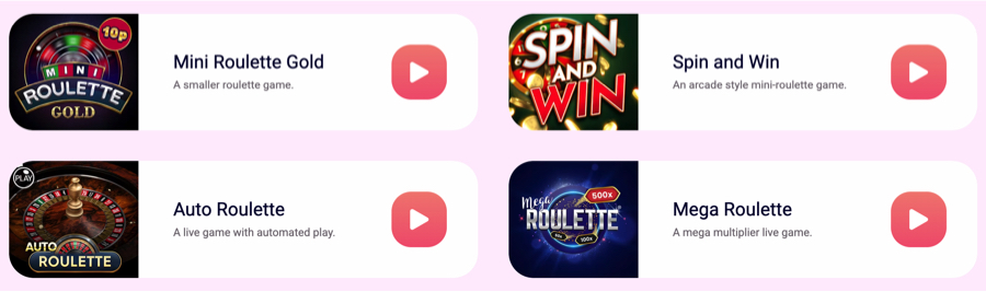 Spin Galaxy table games