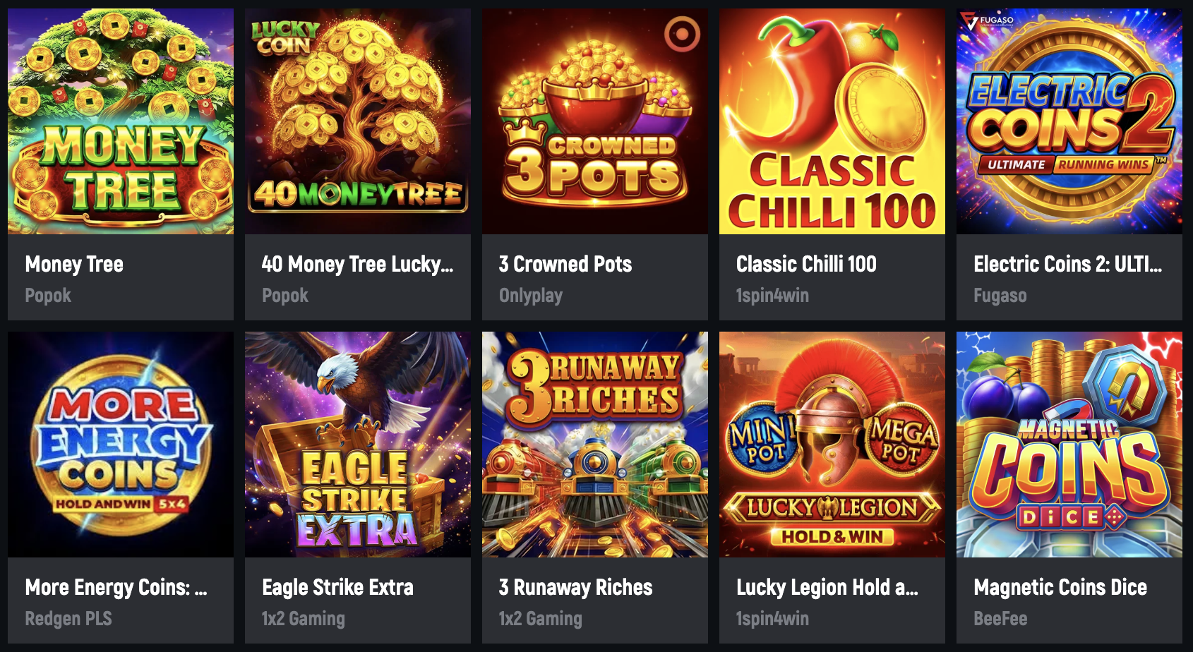 Spingreen slot games
