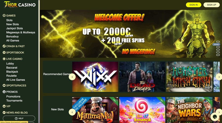 Thor Casino NOK/kr bonus