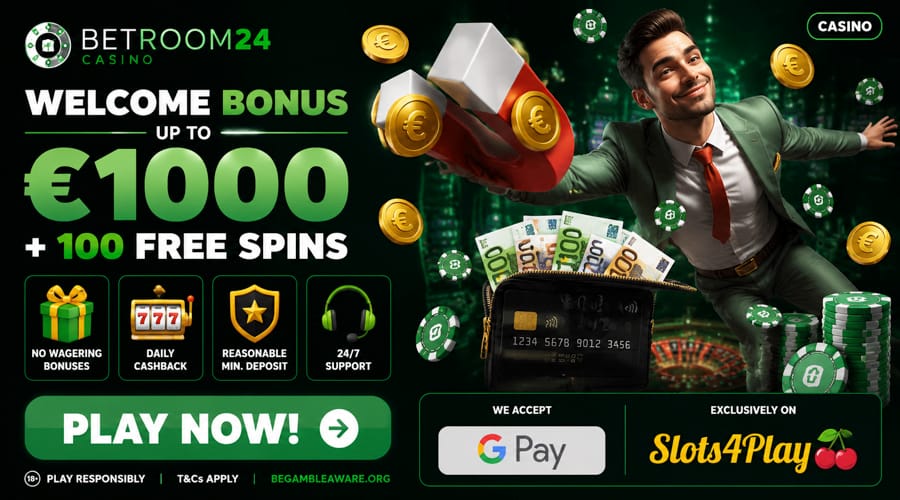 Betroom24 Casino Google Pay bonus
