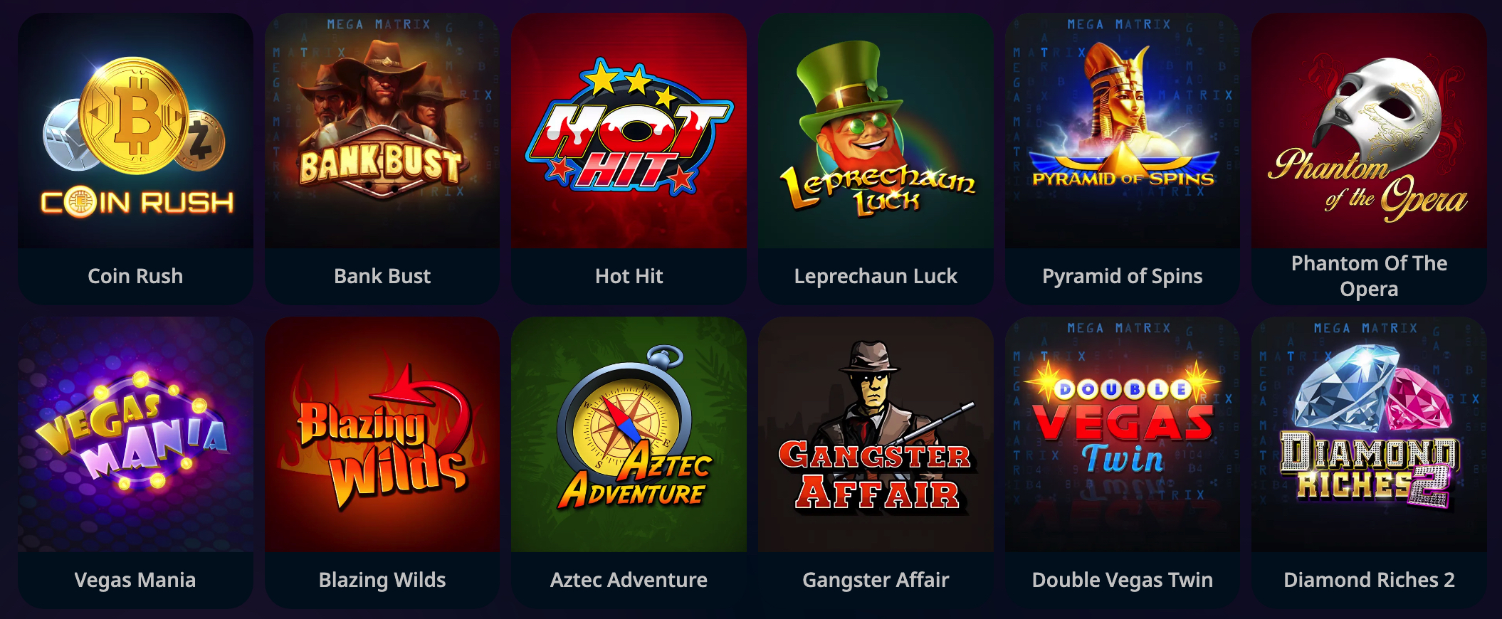 CryptoWins Casino instant games
