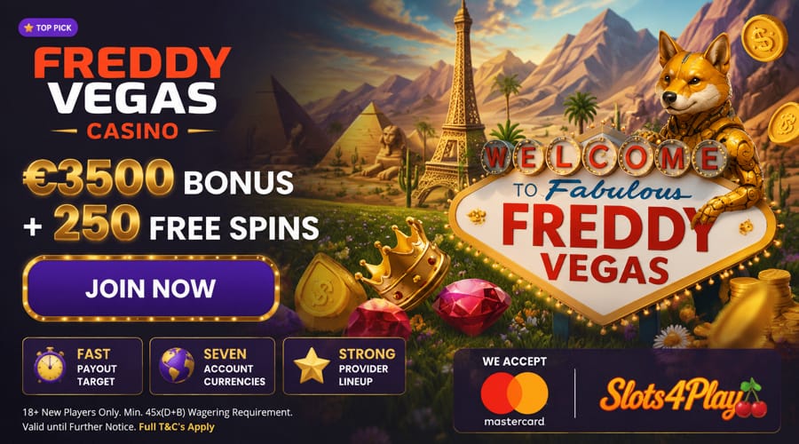 Bonus Mastercard du casino Freddy Vegas