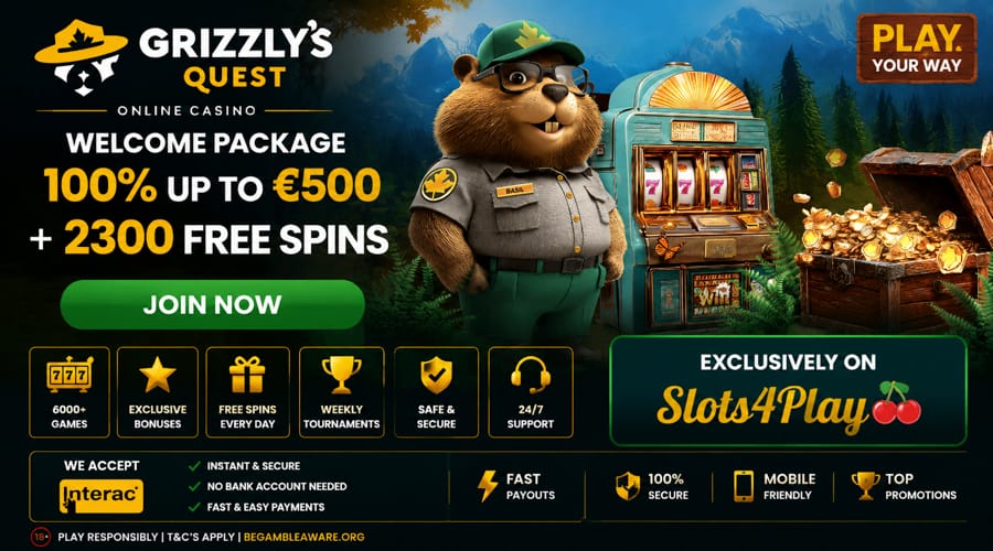 Grizzly's Quest Casino Interac bonus