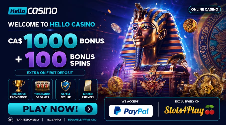 Hello Casino Paypal bonus
