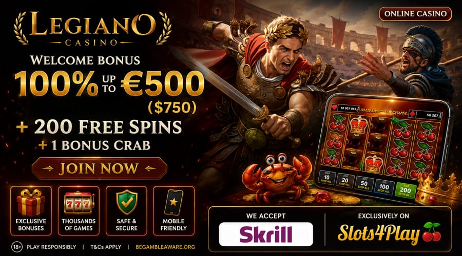 Legiano Casino Bonus Skrill