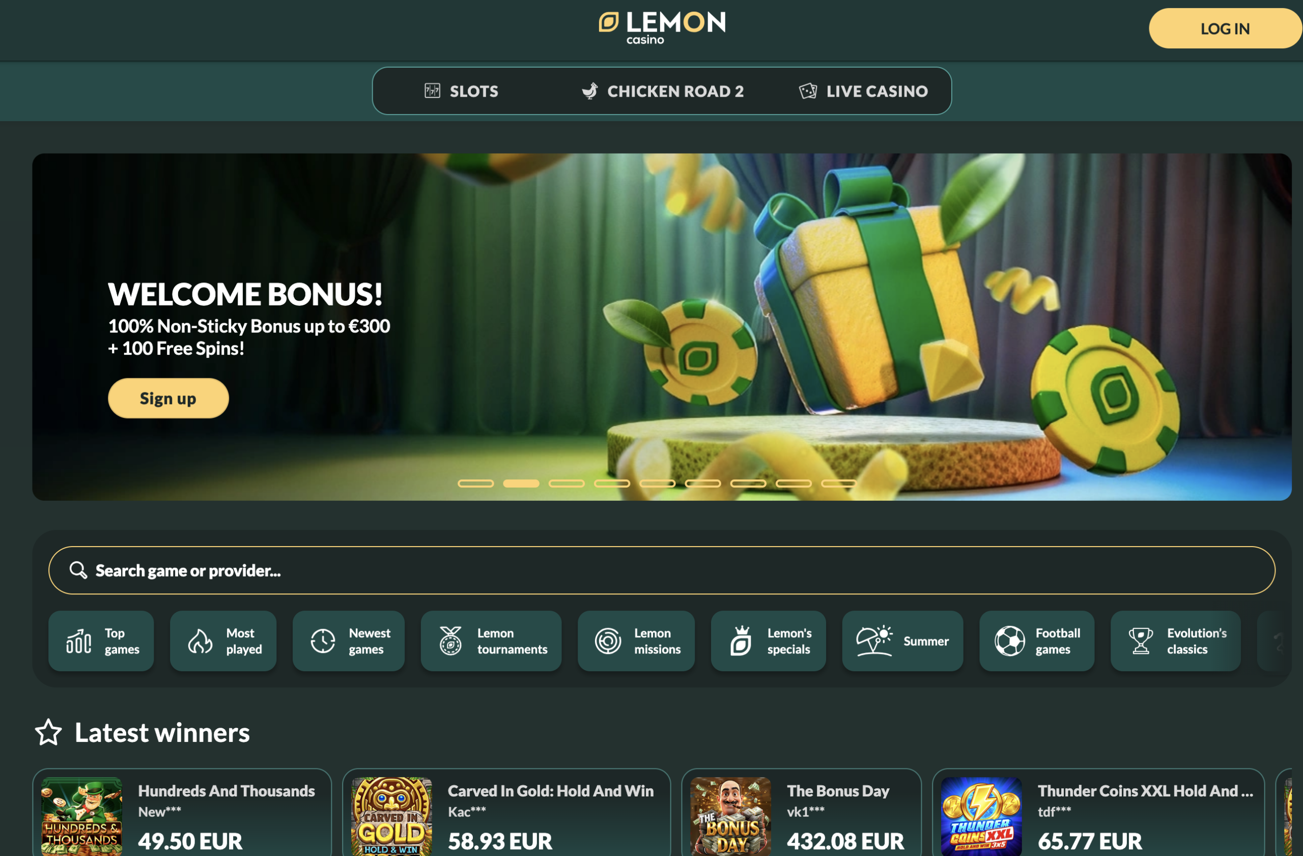 Lemon Casino lobby 2