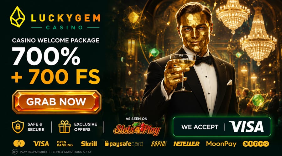 LuckyGem Casino Visa Bonus