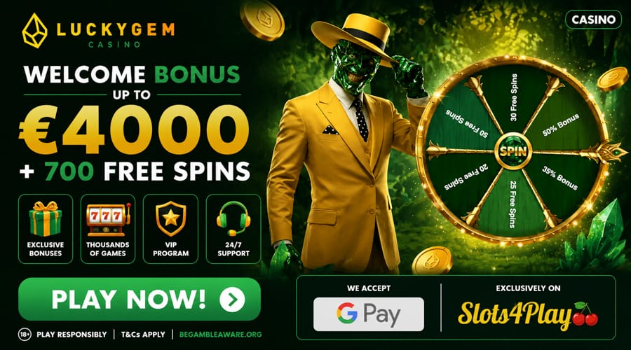 LuckyGem Casino Google Pay bonus