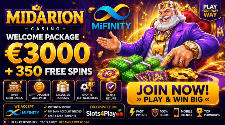 Bonus Mifinity del casinò Midarion