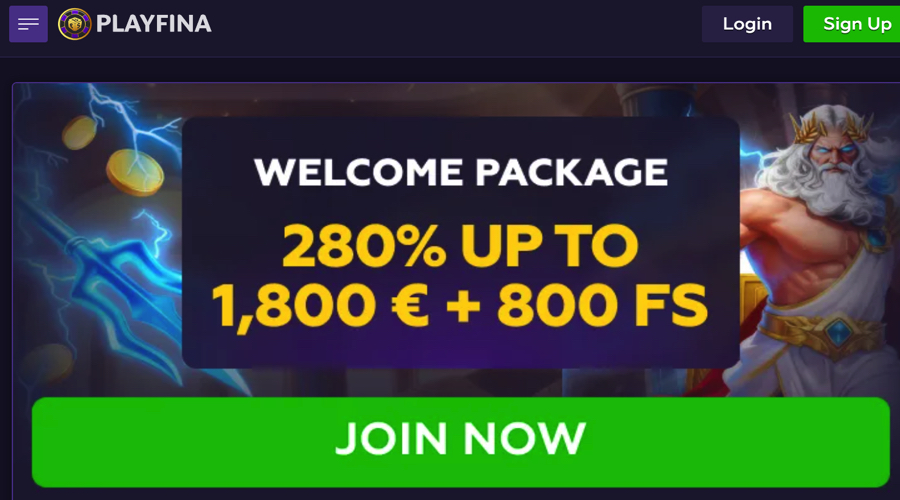 Playfina free spins