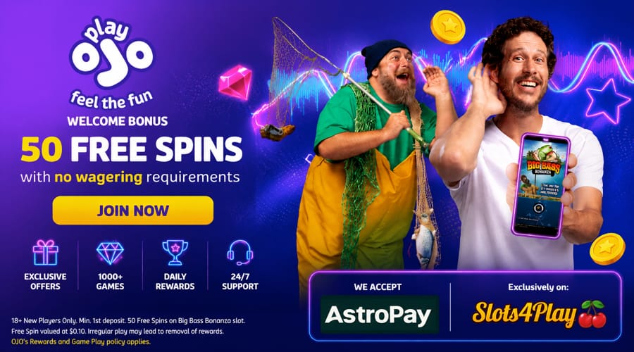 PlayOjo Casino Astropay Bonus