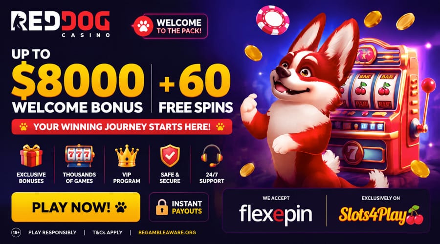 RedDog Casino Flexepin bonus