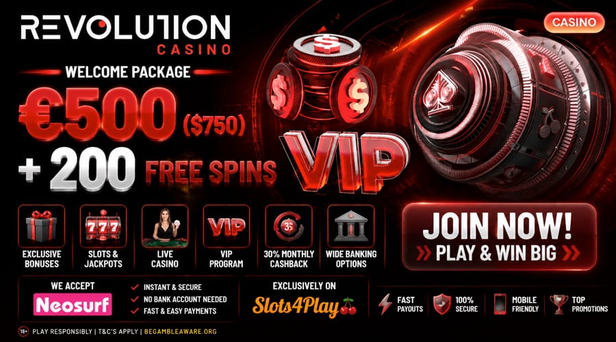 Revolution Casino ネオサーフボーナス