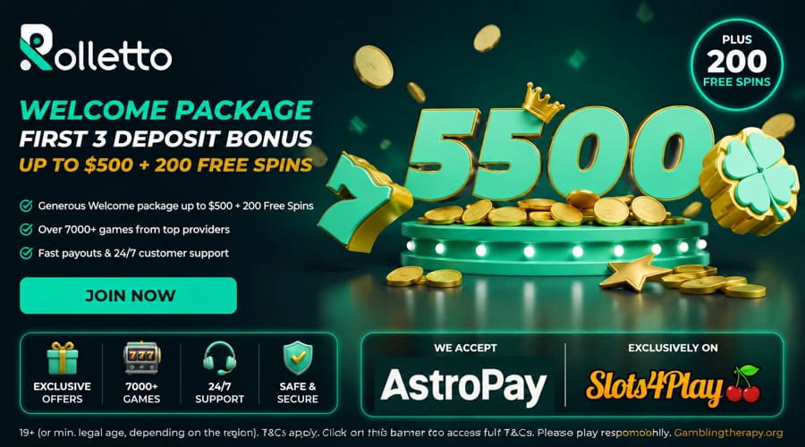 Rolletto Casino Astropay Bonus