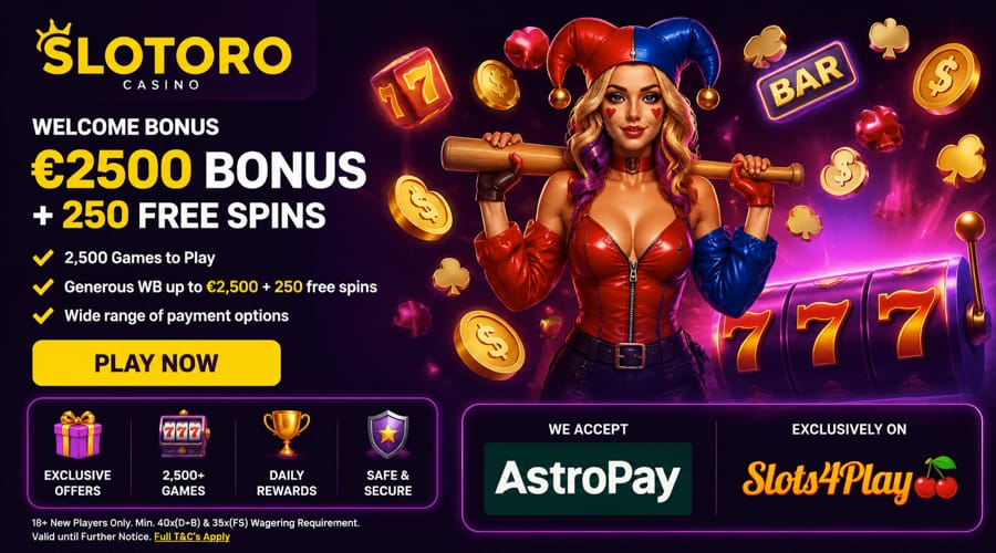 Slotoro Casino Astropay Bonus