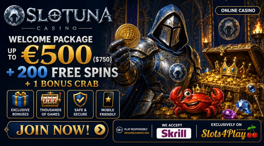 Bonus Skrill del casinò Slotuna