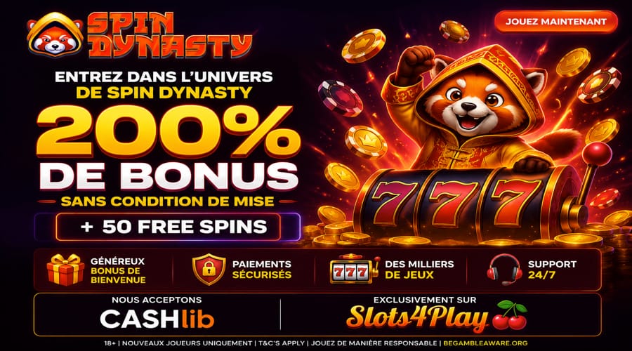 Spin Dynasty Casino Cashlib bonus