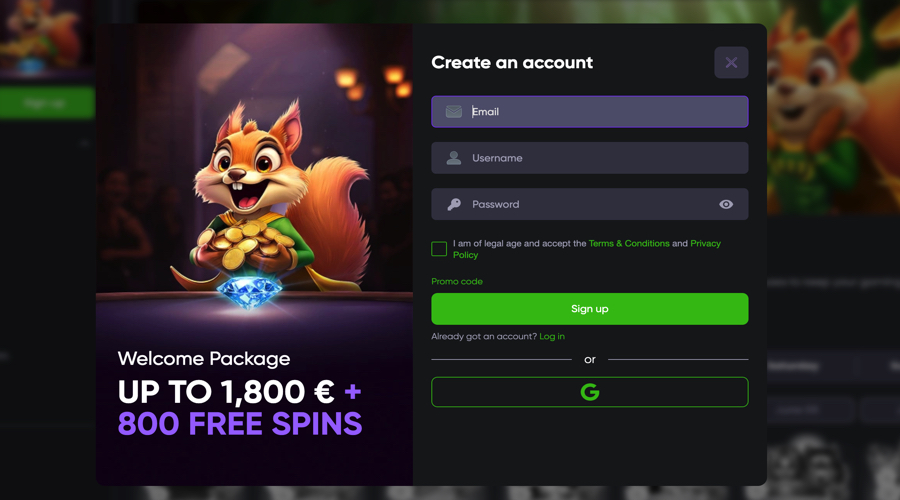 Spinline Casino sign up