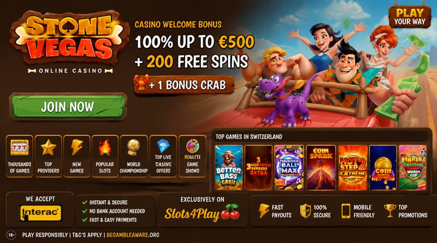 Stone Vegas Casino Interac bonus