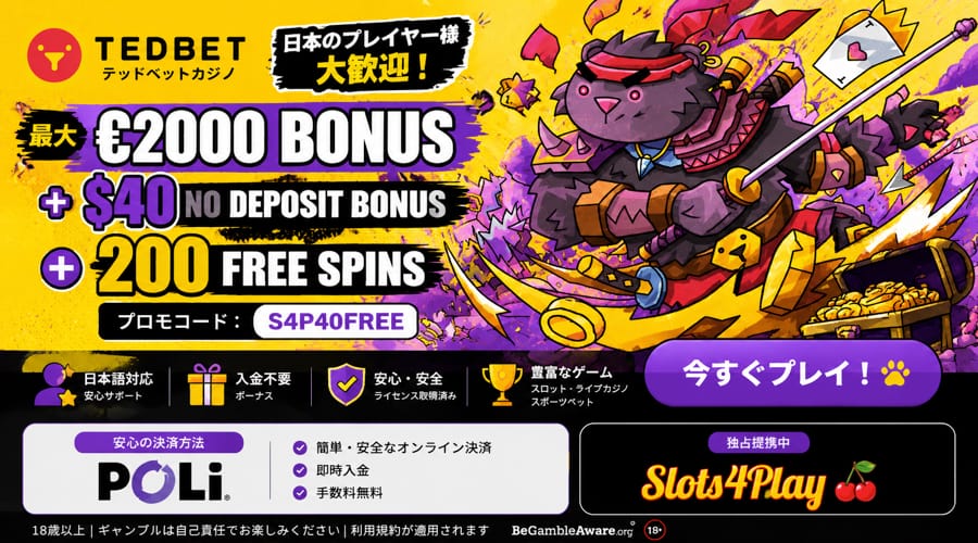 Tedbet Casino POLi Bonus