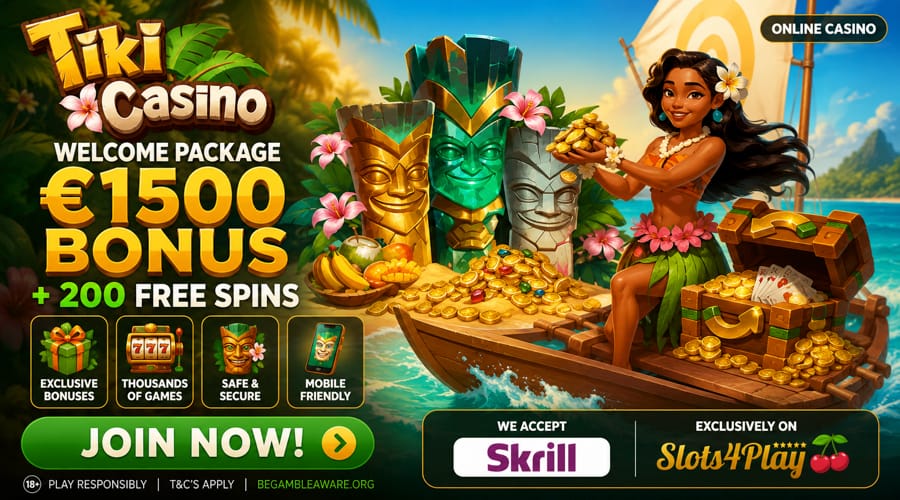 Tiki Casino Bonus Skrill
