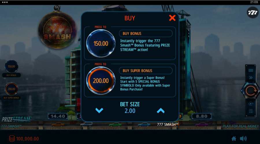 777 Smash Slot buy bonus