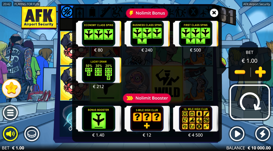 AFK Airport Security slot demo bonuses