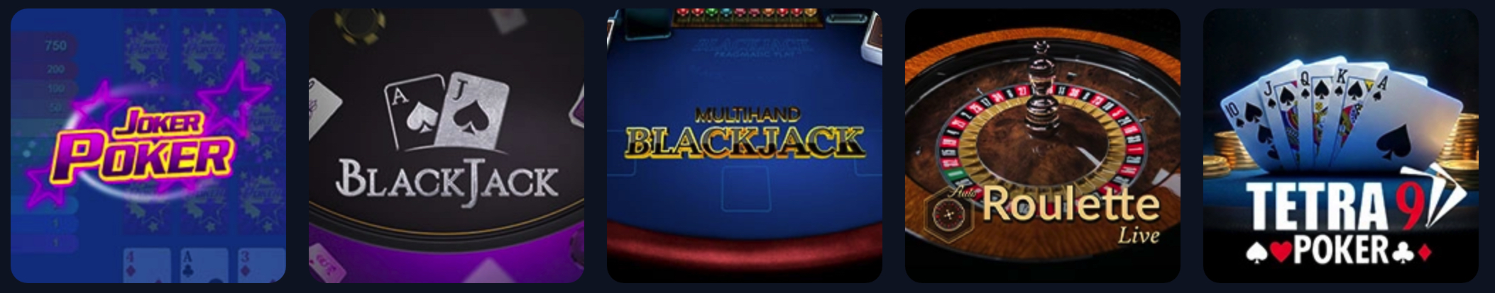 Bison Casino table games