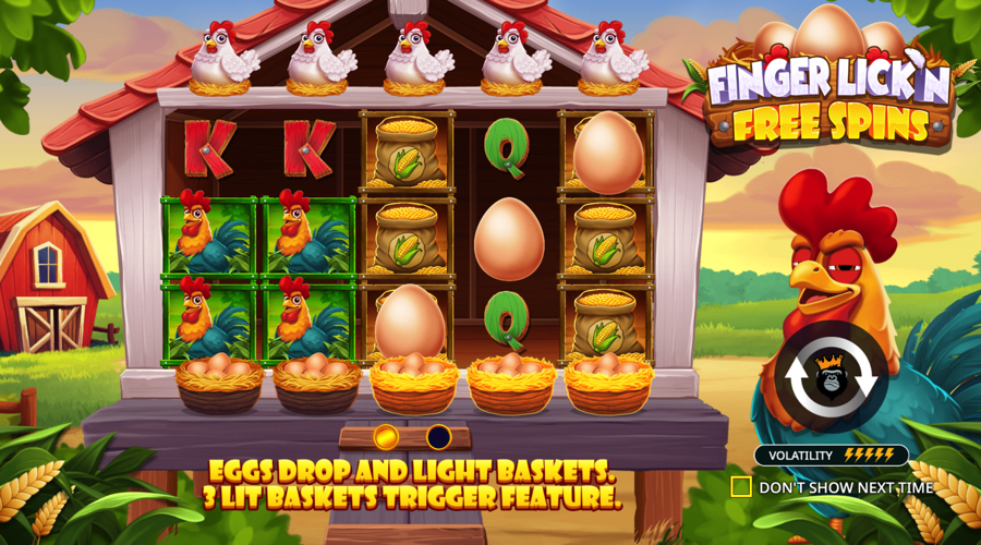 Finger Lick'n Free Spins slot features