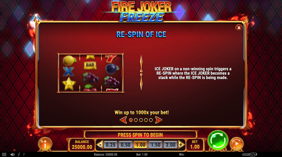 Fire Joker Freeze Slot respin