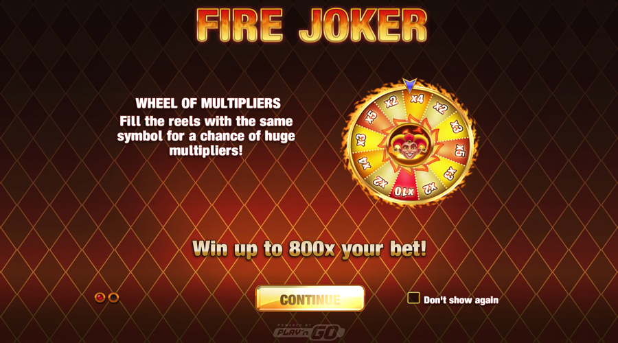 Fire Joker slot features