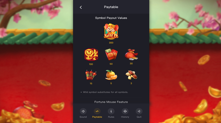 Fortune Mouse Slot paytable