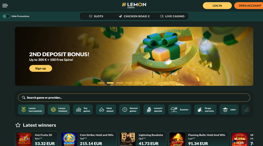 Lemon Casino Reload Deposit Bonus