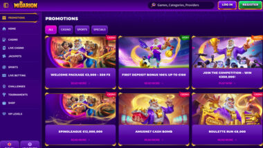 Midarion Casino Deposit + Cashback Bonuses