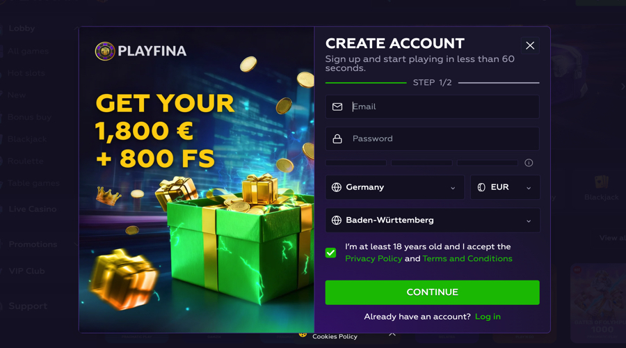 Playfina Deposit Offers