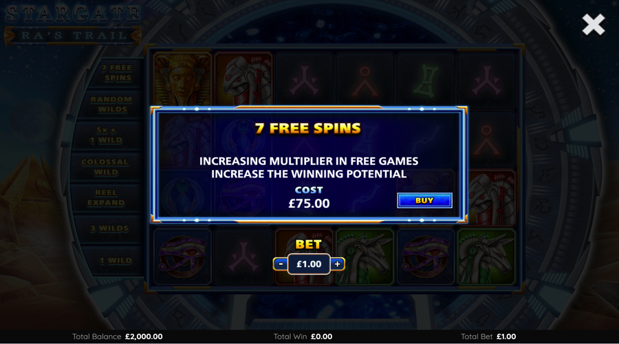 Stargate Ra's Trail buy pass bonus