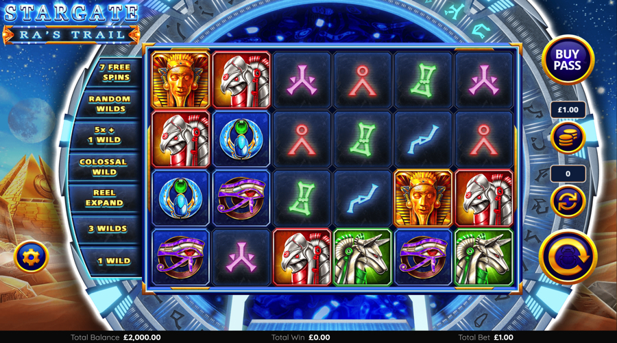 Stargate Ra's Trail slot demo - Light & Wonder