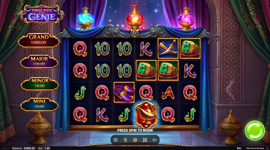 Three Pots of the Genie Slot Demo - Play'n Go